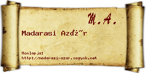 Madarasi Azár névjegykártya